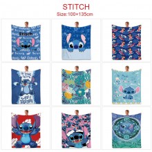 Stitch anime flano summer quilt blanket
