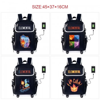 Elemental USB charging laptop backpack school bag