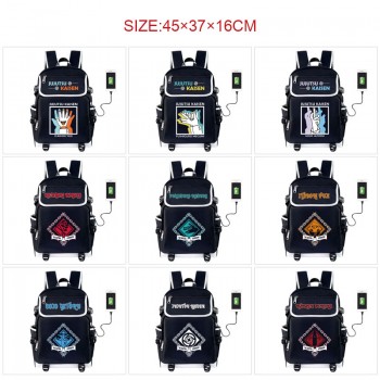 Jujutsu Kaisen anime USB charging laptop backpack school bag