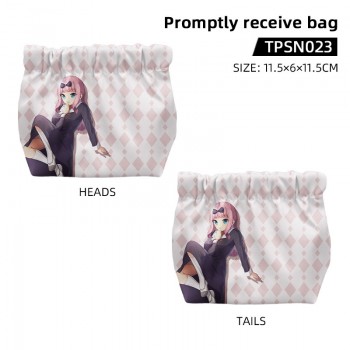 Kaguya-sama automatic closing portable  shrapnel storage bag cosmetic cases