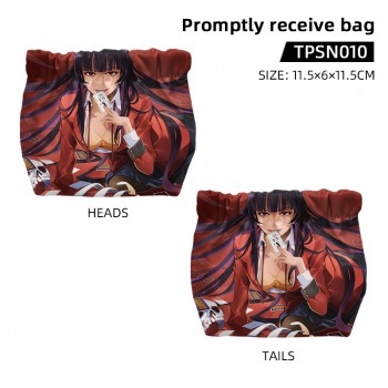 Kakegurui automatic closing portable  shrapnel storage bag cosmetic cases