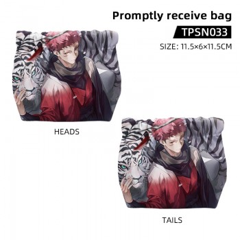 Jujutsu Kaisen automatic closing portable  shrapnel storage bag cosmetic cases