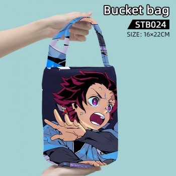 Demon Slayer cylinder bucket shaped handbags shoulder bag