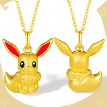 Pokemon Eevee Gold Pandent Necklace
