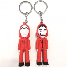 La casa de papel figure doll key chain