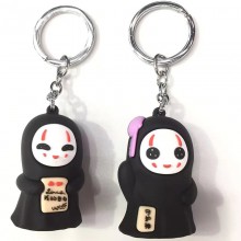 No Face man anime figure doll key chain