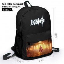 Genshin Impact game full color backpack bag