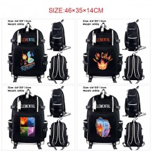 Elemental USB camouflage backpack school bag