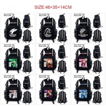 My Hero Academia anime USB camouflage backpack school bag