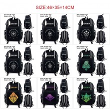 Genshin Impact game USB camouflage backpack school...