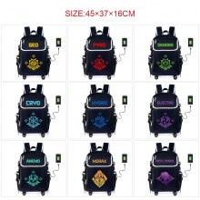 Genshin Impact game USB charging laptop backpack school bag