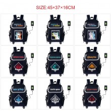 Jujutsu Kaisen anime USB charging laptop backpack school bag