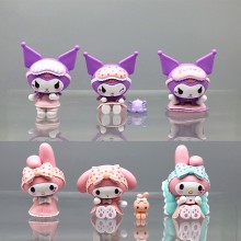 Melody Kuromi anime figures set(6pcs a set)(OPP ba...