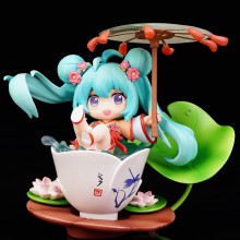 Hatsune Miku lotus leaf anime figure