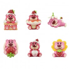 Lotso strawberry bear anime figures set(6pcs a set)