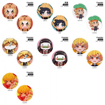 Demon Slayer anime soft pvc coaster coffee cup mats pad