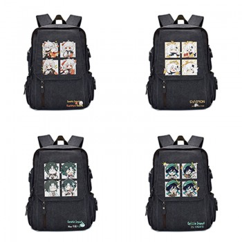 Genshin Impact game canvas backpack bag