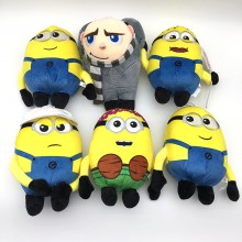 8inches Despicable Me plush dolls set(6pcs a set)