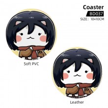 Attack on Titan anime soft pvc coaster coffee cup ...