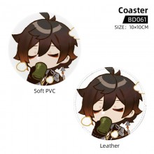 Genshin Impact game soft pvc coaster coffee cup ma...