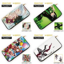 My Hero Academia anime long zipper leather wallet purse