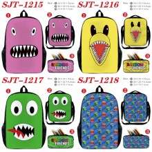 Rainbow friends game nylon backpack bag shoulder p...