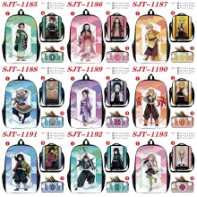 Demon Slayer anime nylon backpack bag shoulder pencil case set