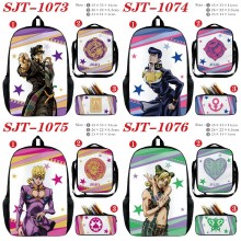 JoJo's Bizarre Adventure anime nylon backpack bag shoulder pencil case set