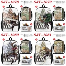 Attack on Titan anime nylon backpack bag shoulder ...