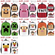 Minecraft game nylon backpack bag shoulder pencil ...