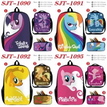 My Little Pony anime nylon backpack bag shoulder pencil case set