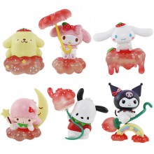 Melody Cinnamoroll Kuromi anime figures set(6pcs a...