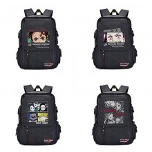 Demon Slayer anime canvas backpack bag