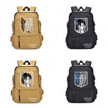 Attack on Titan anime canvas backpack bag