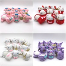 4inches Melody Kulomi Cinnamoroll Kitty plush wallets airbag set(10pcs a set)