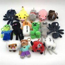 6inches Minecraft game plush dolls set 9-15CM(15pcs a set)