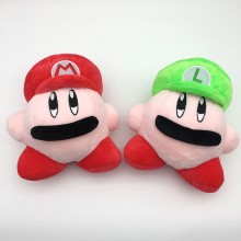 8inches Kirby COS Super Mario anime plush doll(color by random)