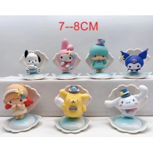 Melody Cinnamoroll Kuromi anime figures set(7pcs a...