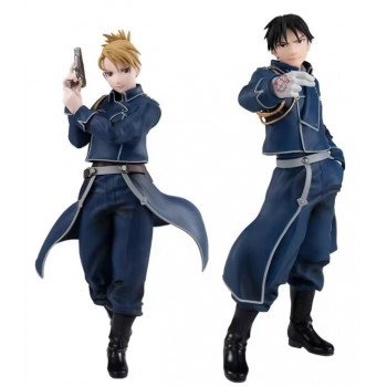 Genuine Fullmetal Alchemist Roy Mustang Riza Hawkeye anime figure