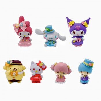 Melody Cinnamoroll Kuromi anime figures set(7pcs a set)(OPP bag)