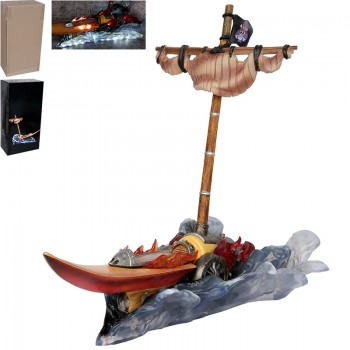 One Piece ACE Fire Power Ship anime figure(can lightable)