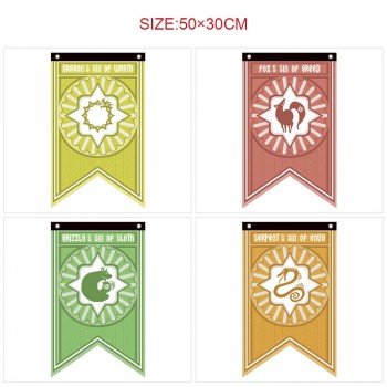 The Seven Deadly Sins anime flags 50*30CM