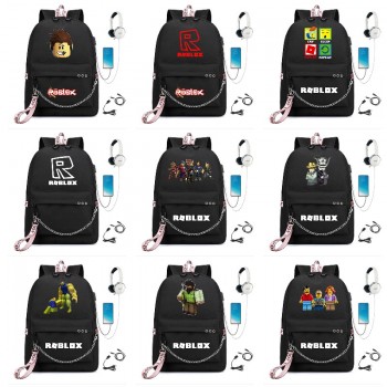 ROBLOX game metal steel chain backpack bag