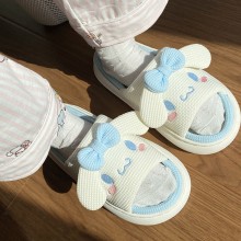 Sanrio Melody Cinnamoroll Kuromi Pochacco anime linen slippers shoes