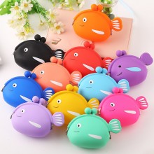 Cute Fish silicone coin purse wallet