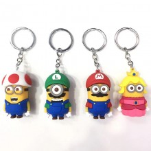 Despicable Me anime figure doll key chins