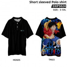 One Piece anime short sleeved polo t-shirt t shirts