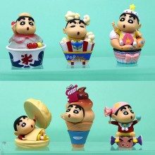 Crayon Shin-chan anime figures set(6pcs a set)(OPP bag)