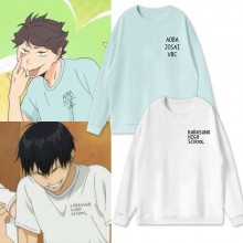 Haikyuu anime round neck thin long sleeve cotton h...