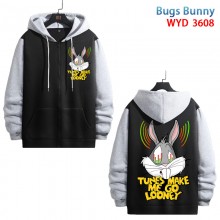 Bugs Bunny anime zipper cotton long sleeve hoodies...